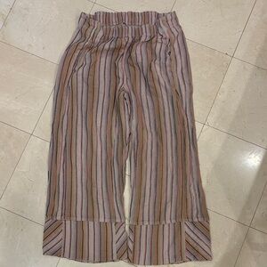 Free People Days End Stripe Cotton Drawstring Pants